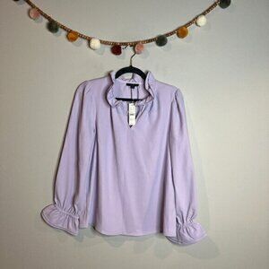 NWT J. Crew lavender ruffle blouse